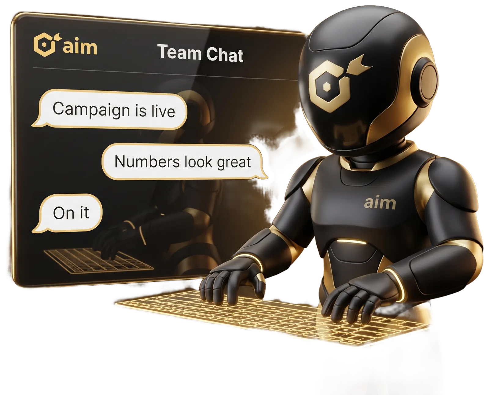 Team chat inside the AIM command center