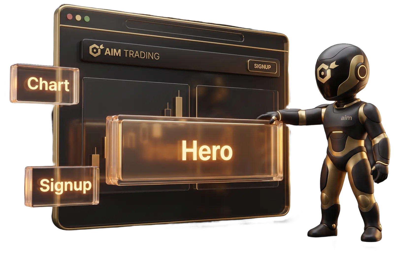 AIM rebuilding a trading website block by block